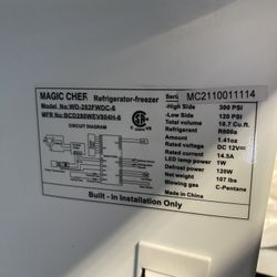 Magic Chef 12 Volt Frige For Sale