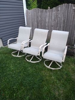 3 patio chairs