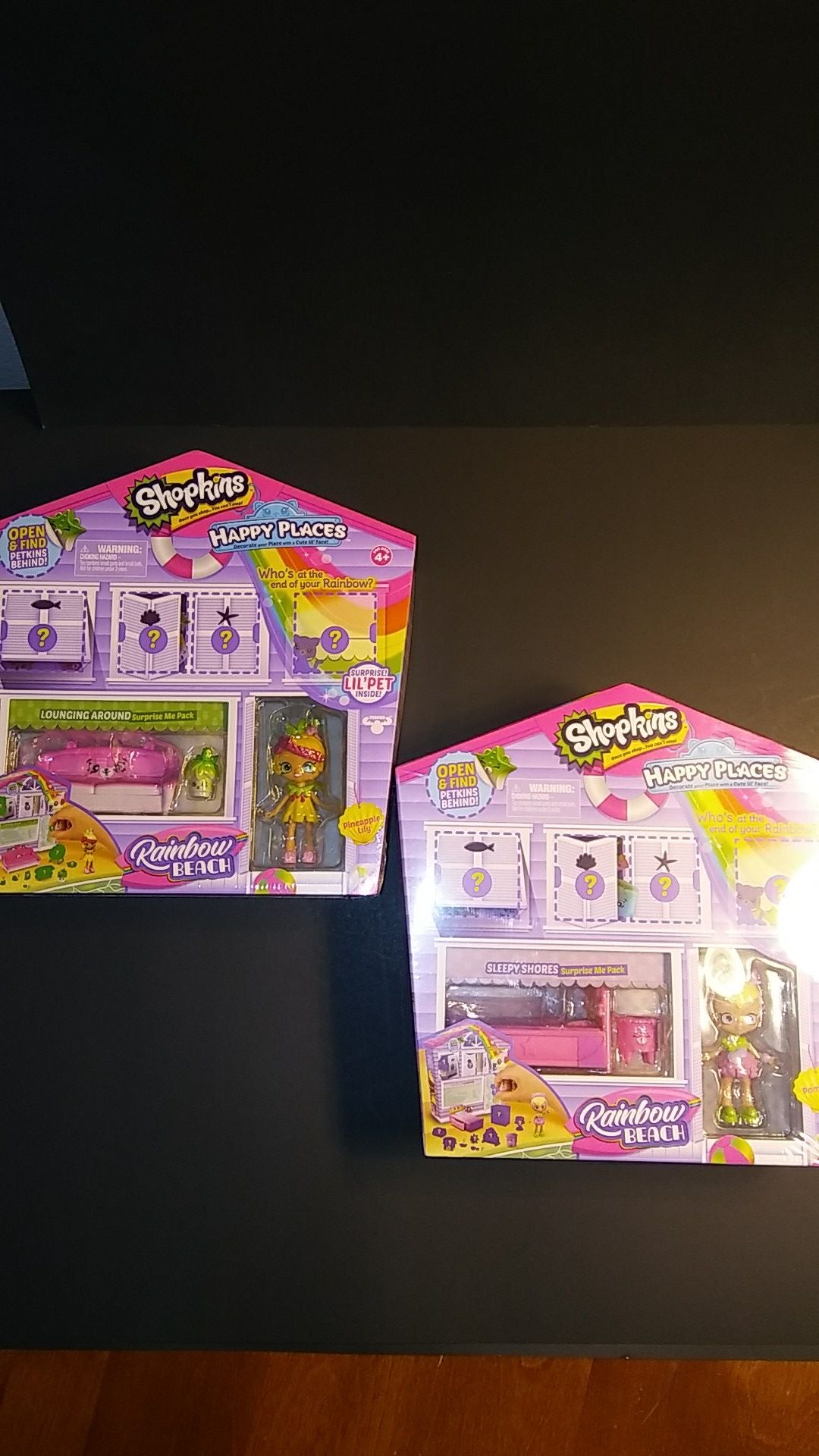 Shopkins Happy Places Rainbow Beach Pommie & Pineapple Lily Lot of 2. NEW !