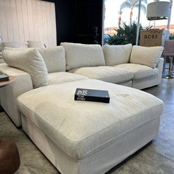 Cloud Sofa Chaise With Ottoman 