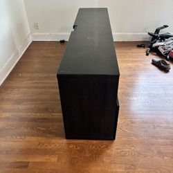 Black Glass Top IKEA Entertainment Center
