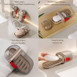 Travel Soap Case, Leakproof Soap Holder with Lid, Portable Bar Soap Holder for Traveling, Ideal for Bar Soap Storage During Travel, Camping, Gym 4pcs