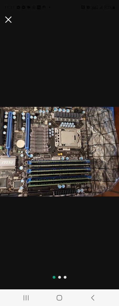 msi x58m pci express 2.0 cfx motherboard
