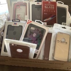 40 Pieces Phone Cases  Tablet Cases Tempered Glass All Various Styles All For $25.00