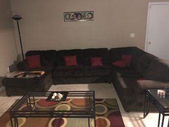 Brown Microfiber Sectional