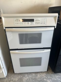 Used microwave and oven white