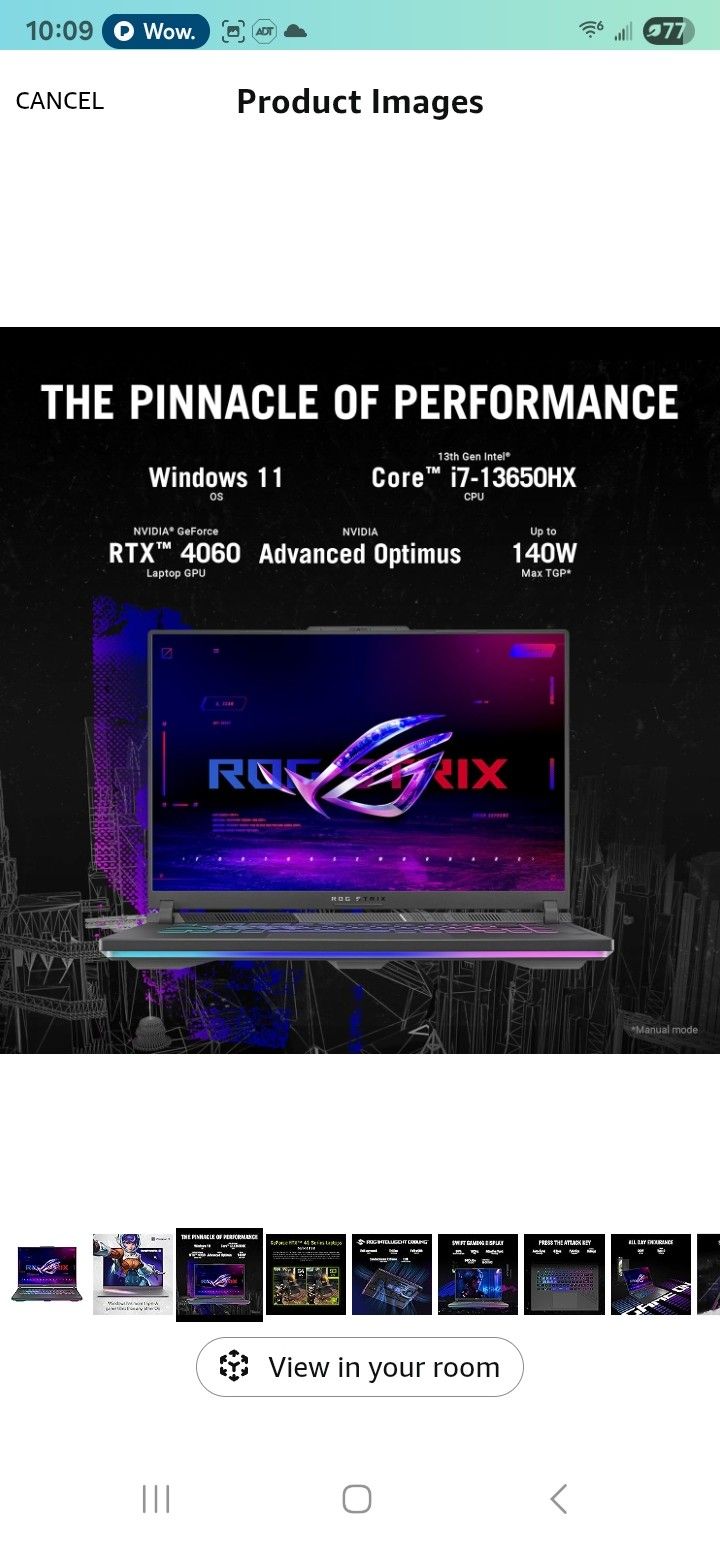 Asus I7 13th Gen w/ Nvidia RTX 4060, 24GBRam & 1 TB Storage Gaming laptop pc