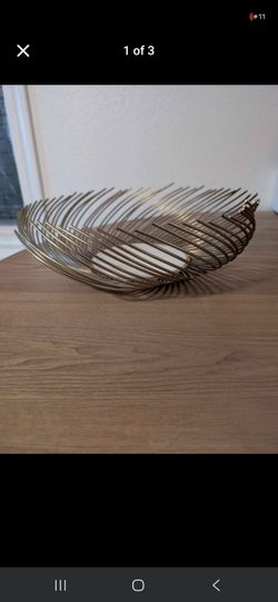 Gold fruit bowl
