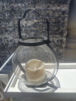 Small Glass Candle Lantern