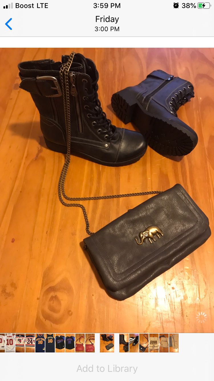 Guess boots and cross body bag