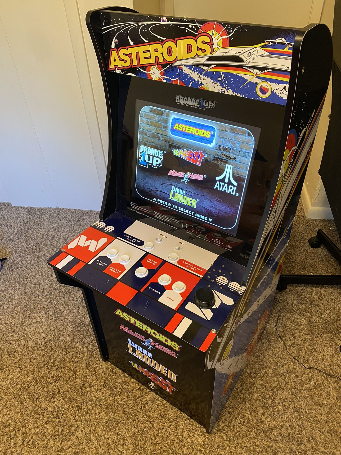 Arcade 1 Up Asteroids 4-in-1 Cabinet