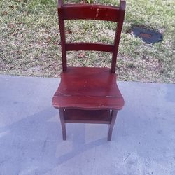 Ladder Chair Step Stool Stair Chair Book Ladder Book Stair Mahogany Chair . Used in good condition with some cosmetic blemishes. These blemishes are i