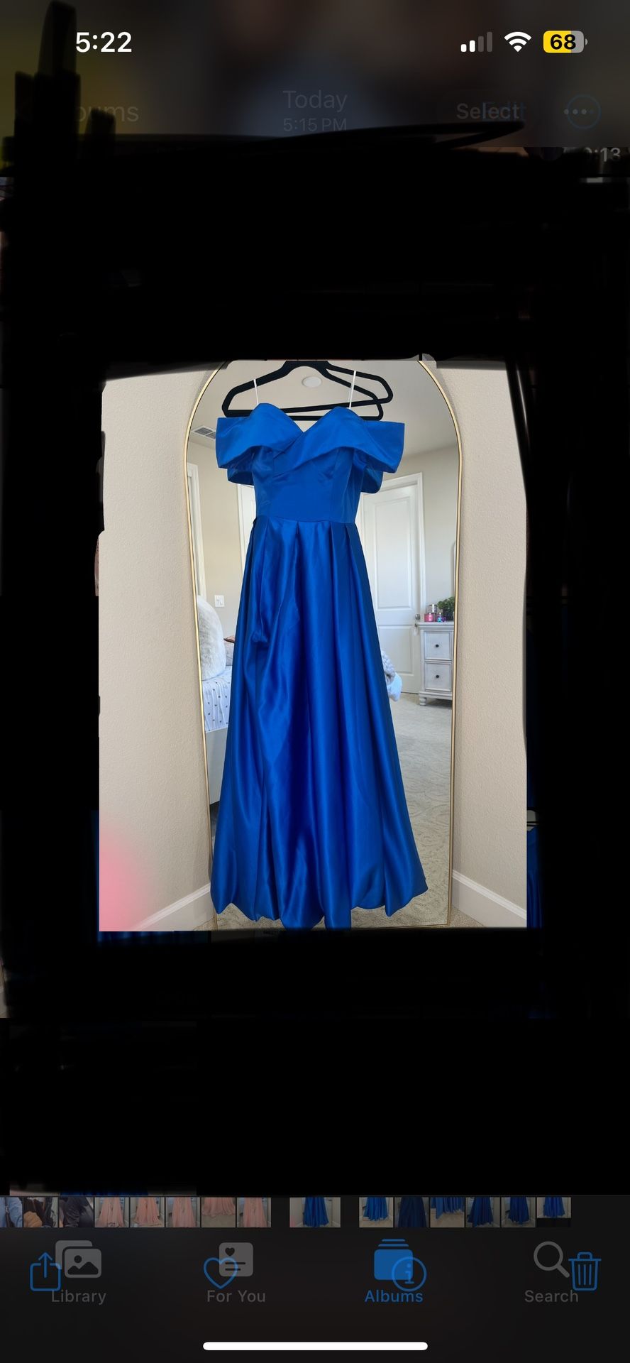 Royal Blue Silk Gown/Dress