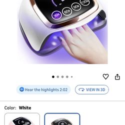 UV LED Nail Lamp, Gugusure Upgrade 180W Nail Dryer for Gel Polish with LCD Display, Auto Sensor and 4 Timer Settings, Professional Curing Lamp Light w