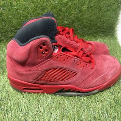 Jordan 5 Retro Red Suede 2017 Size 10 One Damamged Shoe string