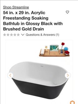 Streamline 54x29 Acrylic Freestanding Soaking Bathtub
