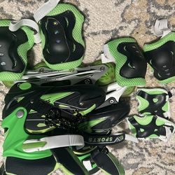 Rollerblade and protectors