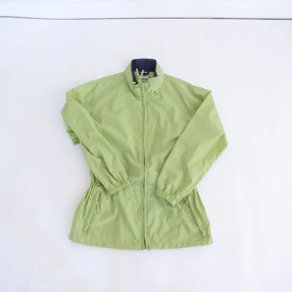 Vintage Northern Reflections Green Raincoat Zip up with Hood and Drawstring