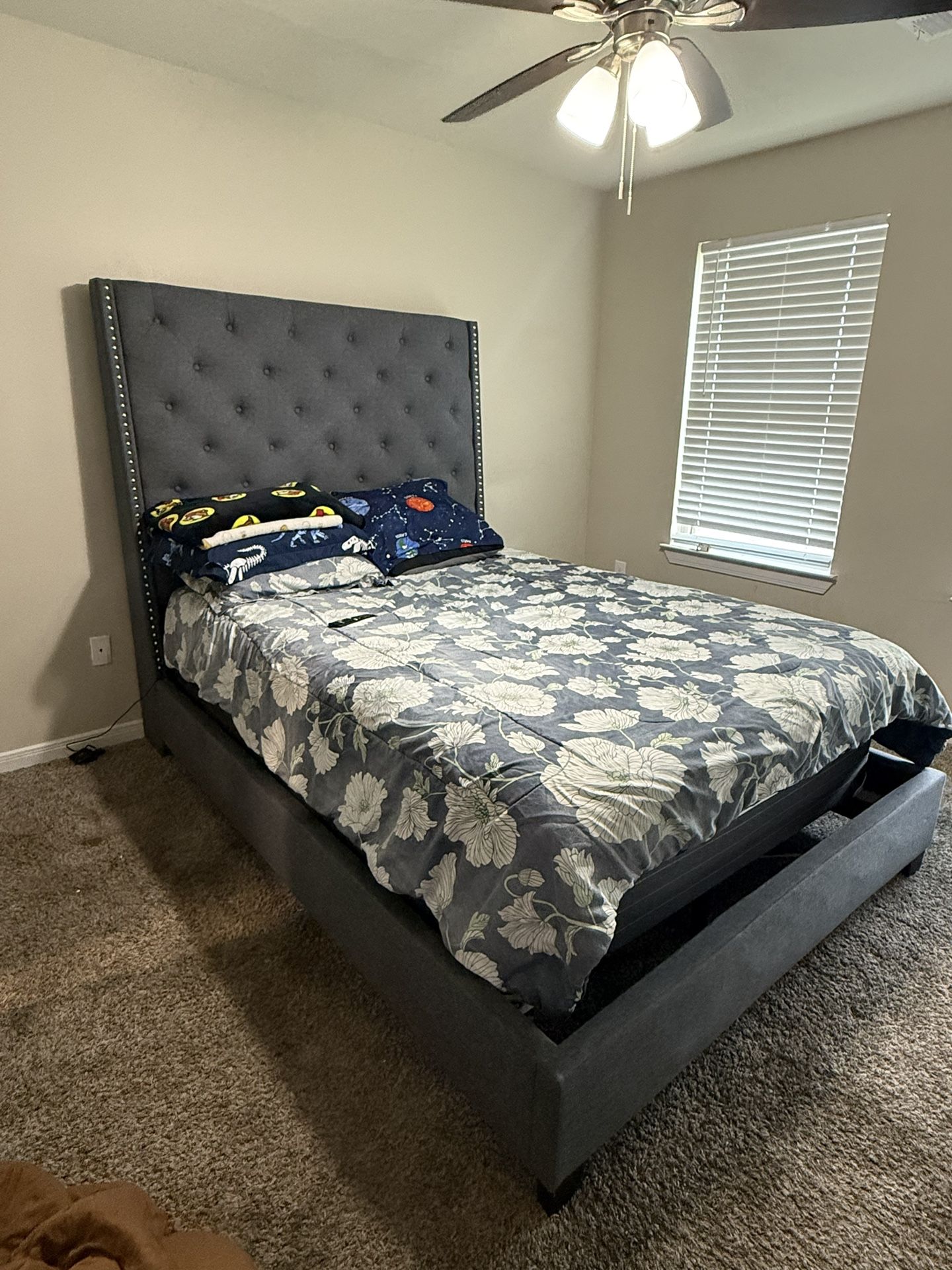 Queen Bed With Box spring Without Mattress