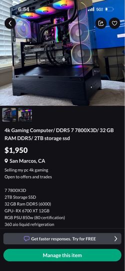 Gaming pc DDR5 (GPU Sold)