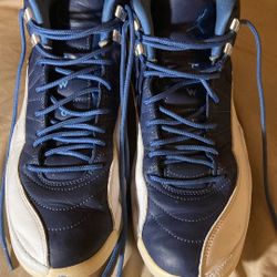 Blue And White Retro 12 Jordans
