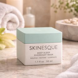 Skinesque Deep Sleep Overnight Face Mask 50ml Hydrating Cica Niacinamide Glow