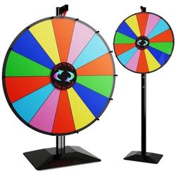 24” Prize Wheel Spin Game Stand – 14 Slot Color Wheel of Fortune Event Display