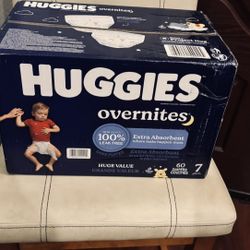 Huggies Size 7 Overnites Diapers 60 Count