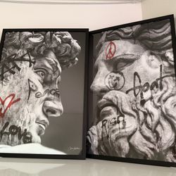 Modern David Wall Art Set (2 Pieces) – Framed