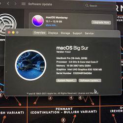 MacBook Pro (16”, 2019