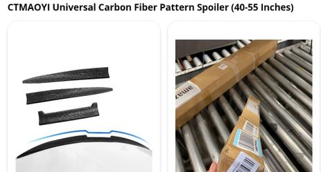 CTMAOYI Universal Carbon Fiber Pattern Spoiler