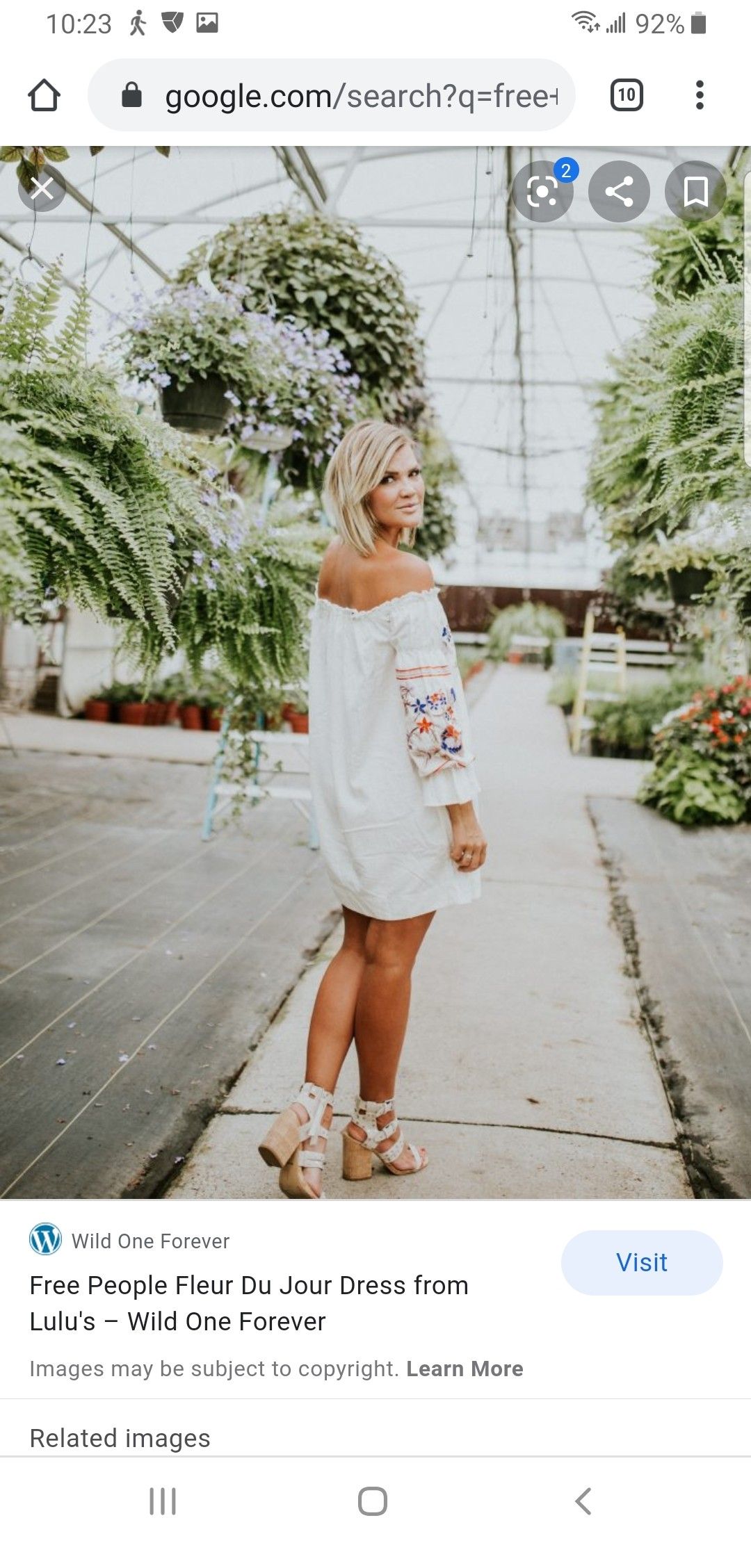 Free People Fleur Du Jour Dress Embroidered Mini Off Shoulder Long Sleeve  $148 S