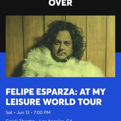 (4) Tickets For Felipe Esparza - Tonight Show! 6/13