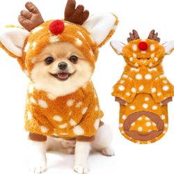 Pet Reindeer Costume Sweater 