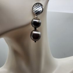 Silver Dragonscale Earrings