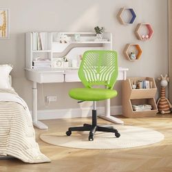 Breathable Mesh Chair, Armless Study Chair, Multifunctional & Smart, 360° Rolling Wheels, Seat Height Adjustment, Modern & Versatile