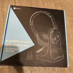 TECKNET Bluetooth Trucker Headset, Single and Dual Ear Wireless Headset with Mic for Work Noise Cancelling, 50Hrs 3 EQ Music Modes Trucker Bluetooth H