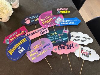 Photo Booth Signs (90s Themed)