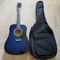 Johnson Acoustic GUITAR / Blurburst 3/4 Size / Right Handed