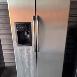 GE Stainless Steel Refrigerator And Freezer