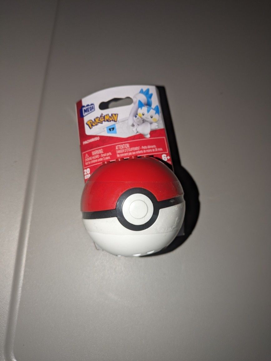 2022 Mega Construx Pokemon #HKT13 Poke Ball Series 17 Pachirisu Building Set