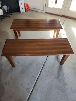 Side Dining Benches (Set of 2)