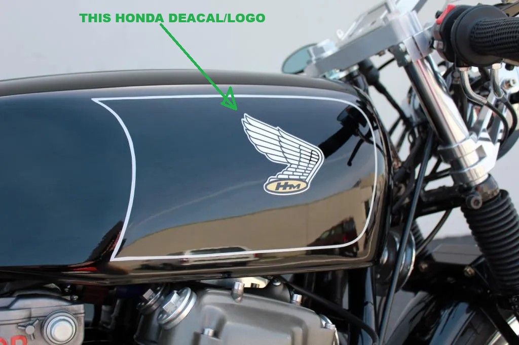 Classic 1969 to 1971 Honda HM Fuel Tank Decals. (2 Logos)