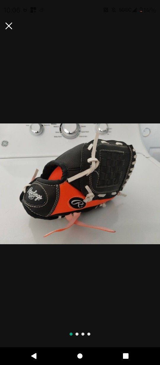Rawlings PL95DSO Teeball Baseball Glove Orange Youth Right Hand Throw