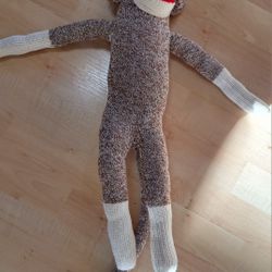 Sock Monkey Plush Stuffed Animal 