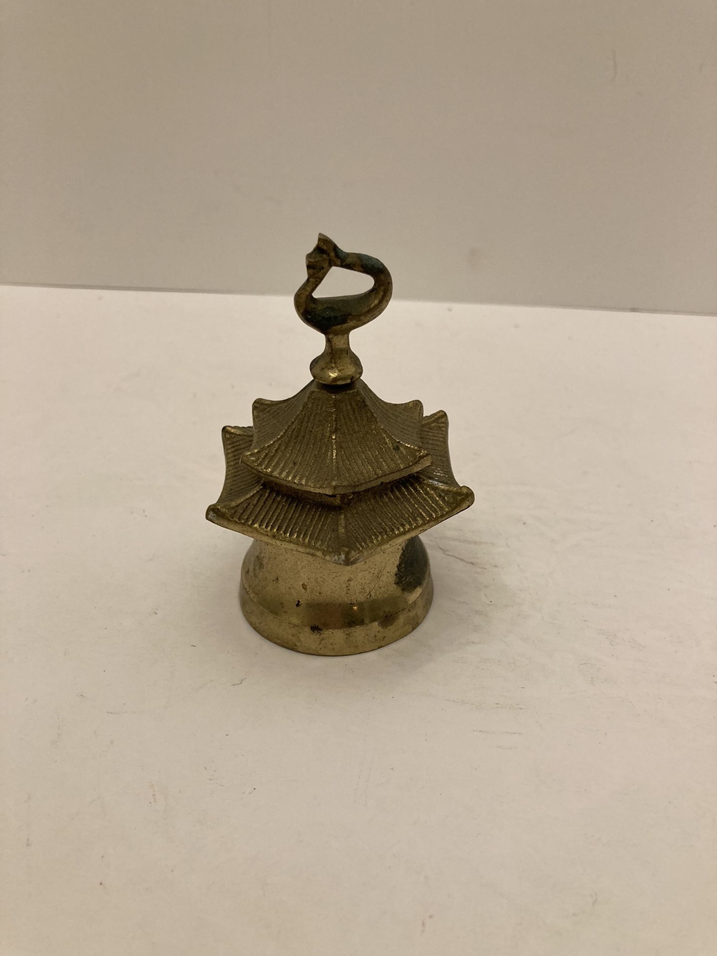 Vintage Brass Pagoda Shaped Bell