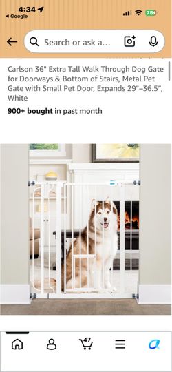 Carlson 36" Extra Tall Walk-Through Dog Gate