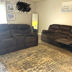 Two Recliner Couches 