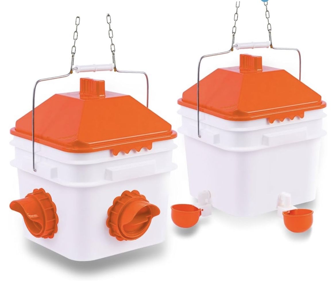 10 Pounds Chicken Feeder and 2 Gallon Chicken