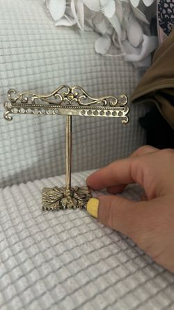 Earring stand organizers gold